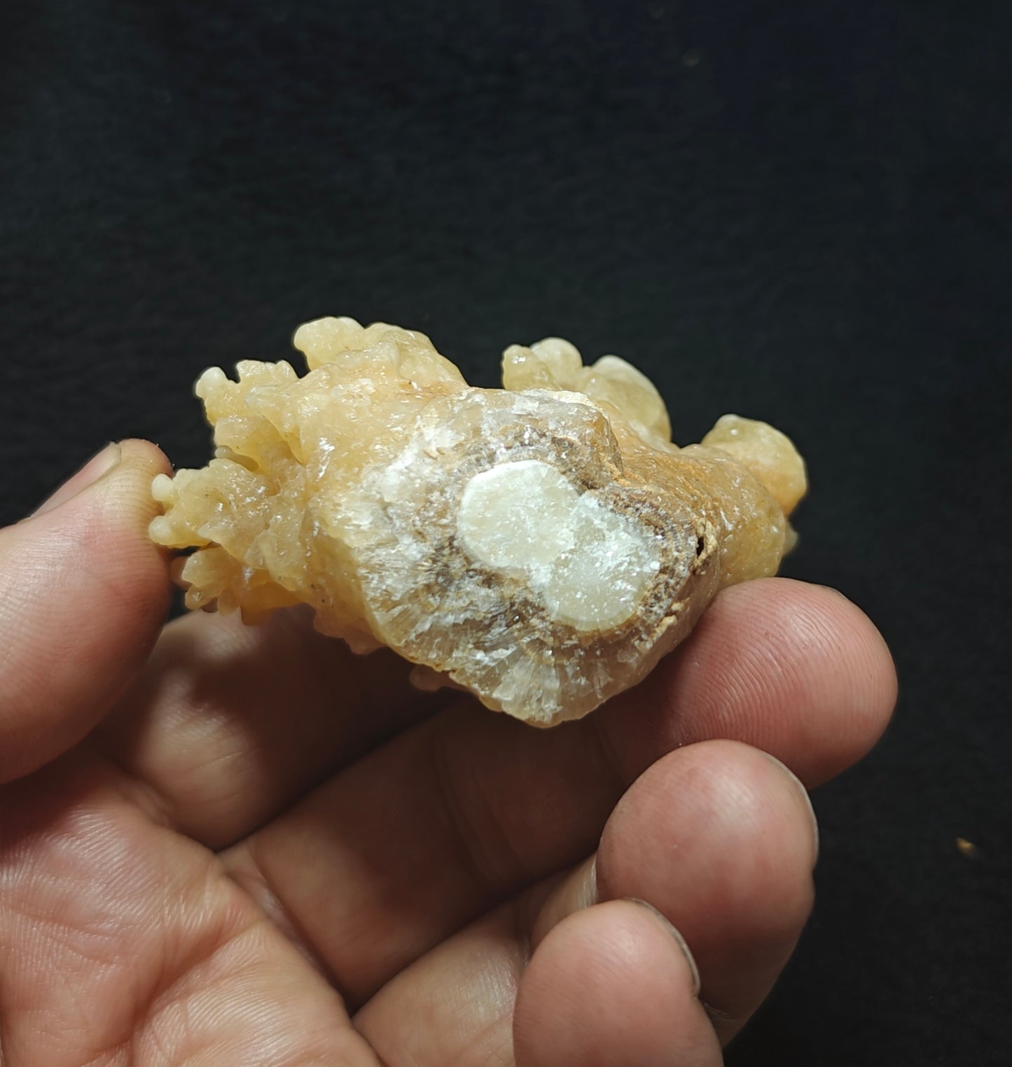 An aesthetic specimen of aragonite flower shape natural terminated crystals 89 grams