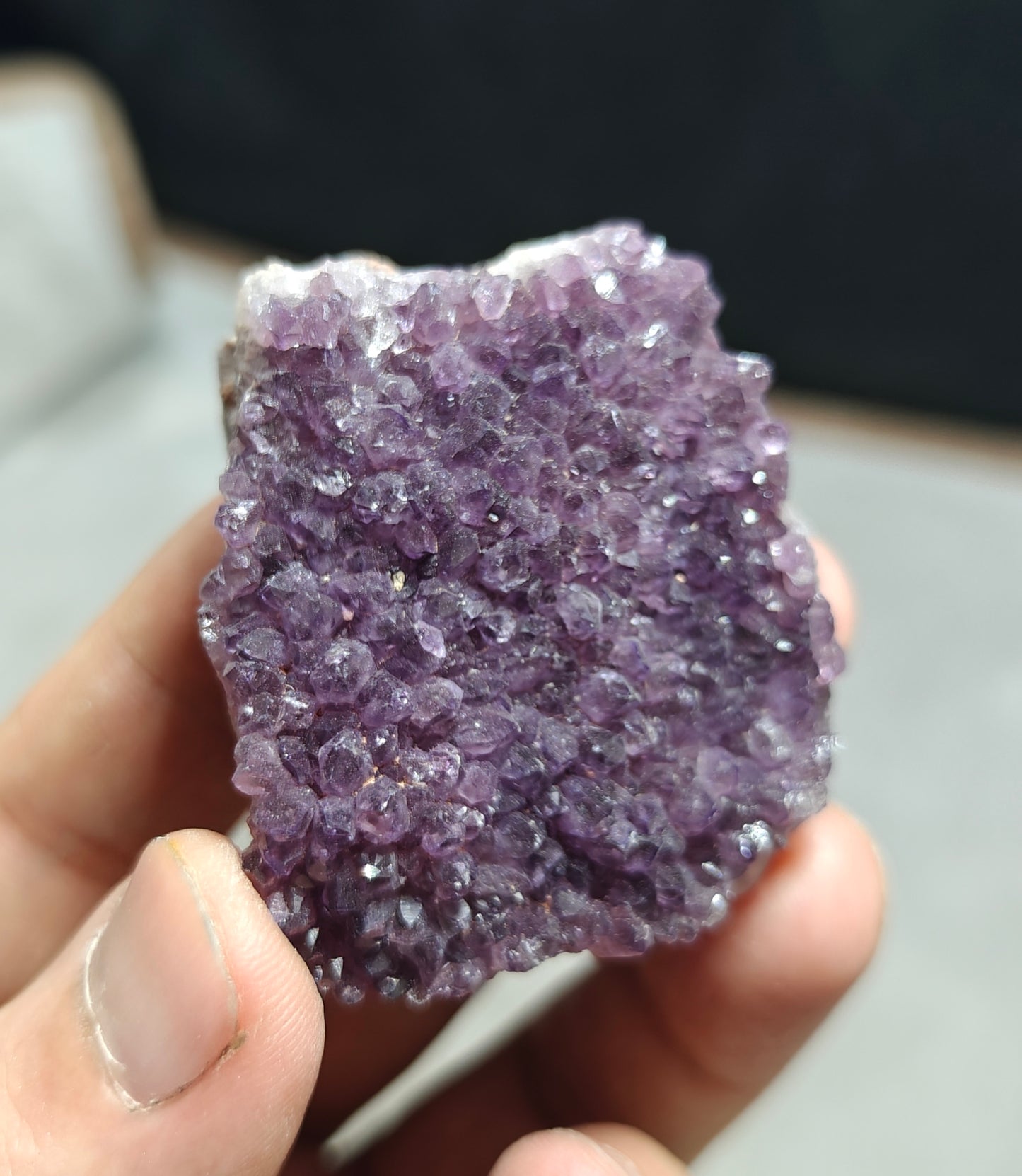 Single Beautiful Drusy Amethyst crystals Cluster specimens 74 grams