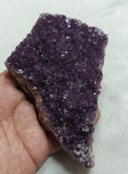 Single Beautiful Drusy Amethyst crystals Cluster plate 383 grams