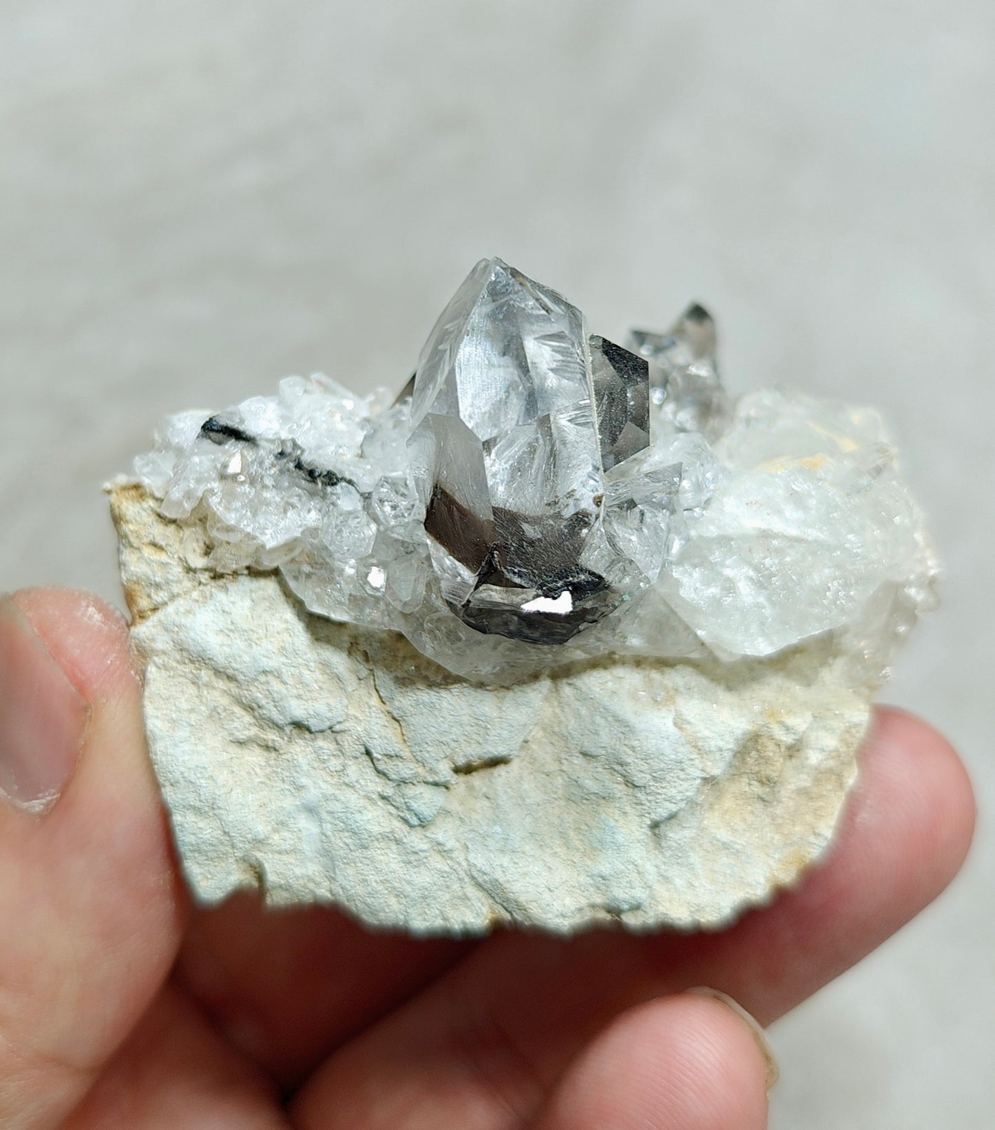 Brookite included Quartz Crystals specimen 120 grams