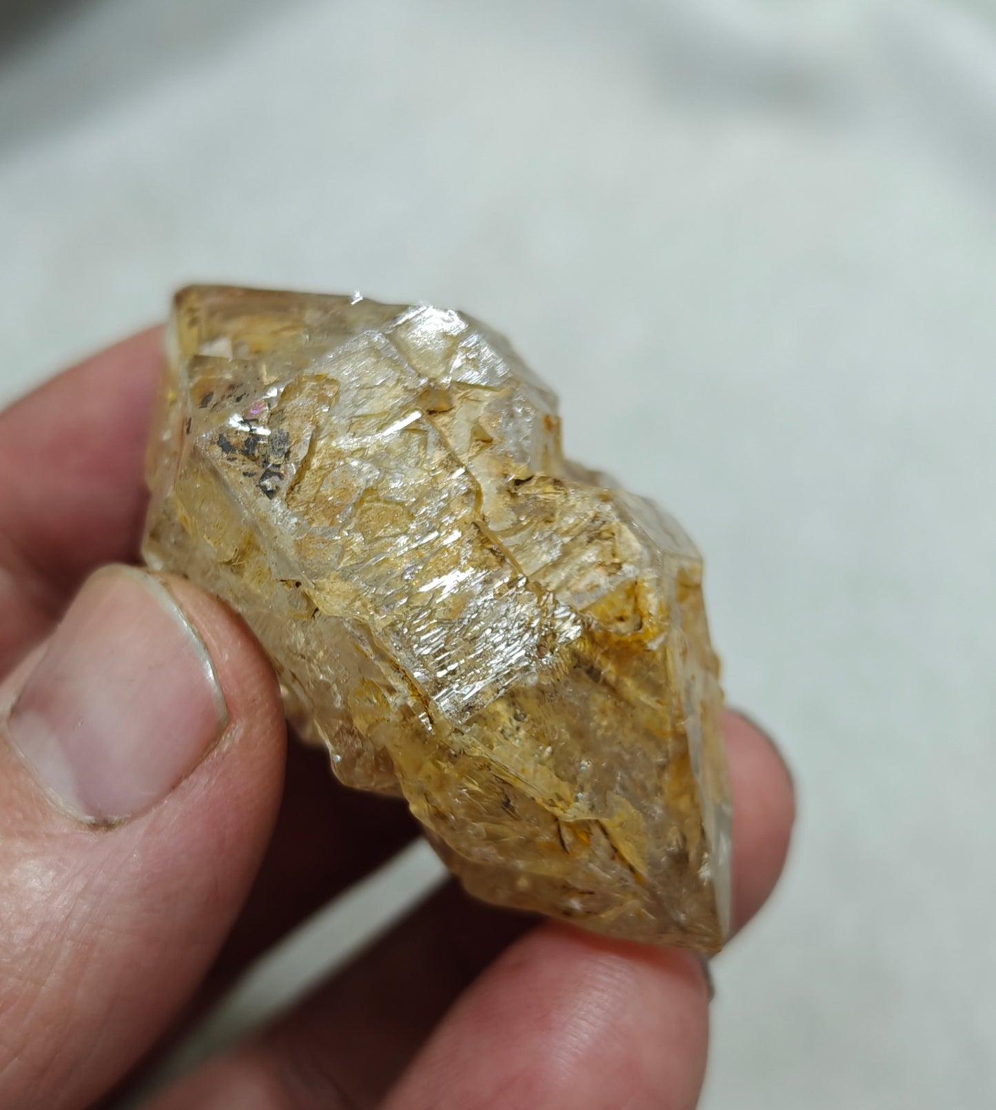Single double terminated Fenster Quartz Crystal 46 grams