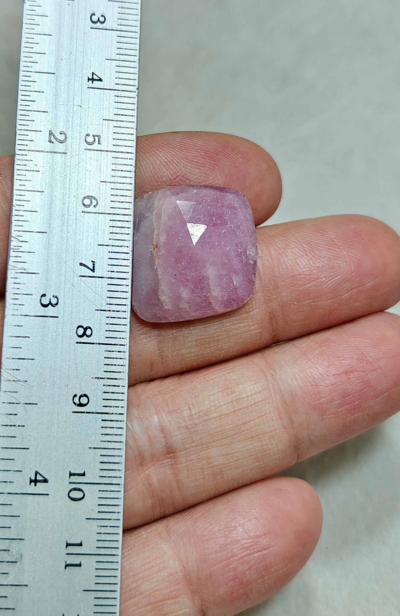 Single beautiful pink rose cut sapphire 28 carats