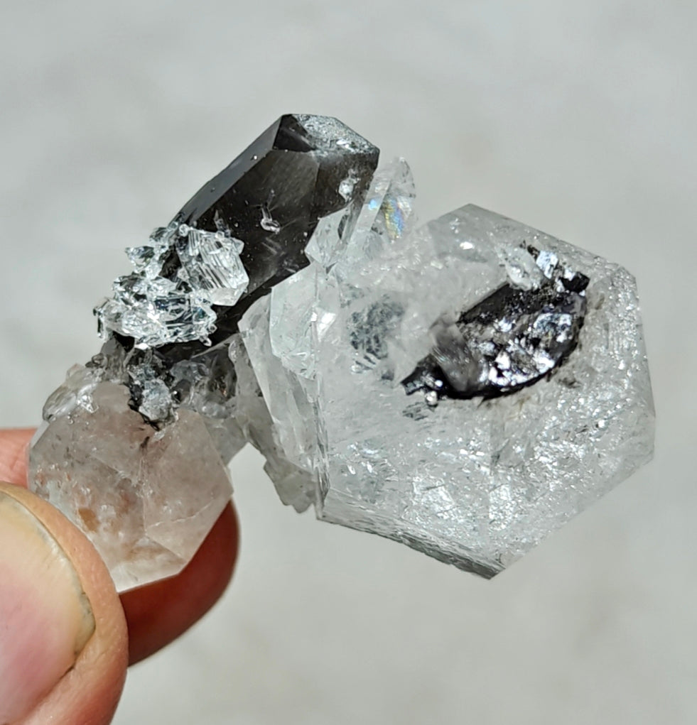 Single beautiful brookite included Quartz Crystals cluster 20 grams