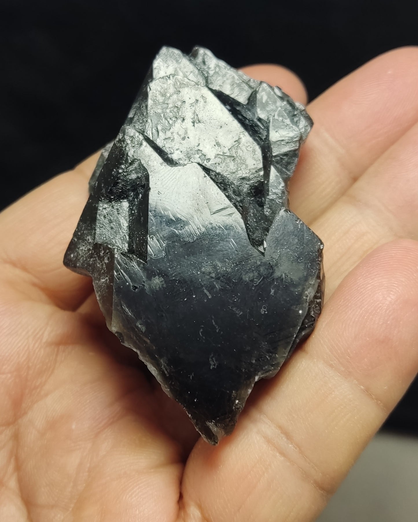 Natural Terminated Black Quartz Crystal 76 grams