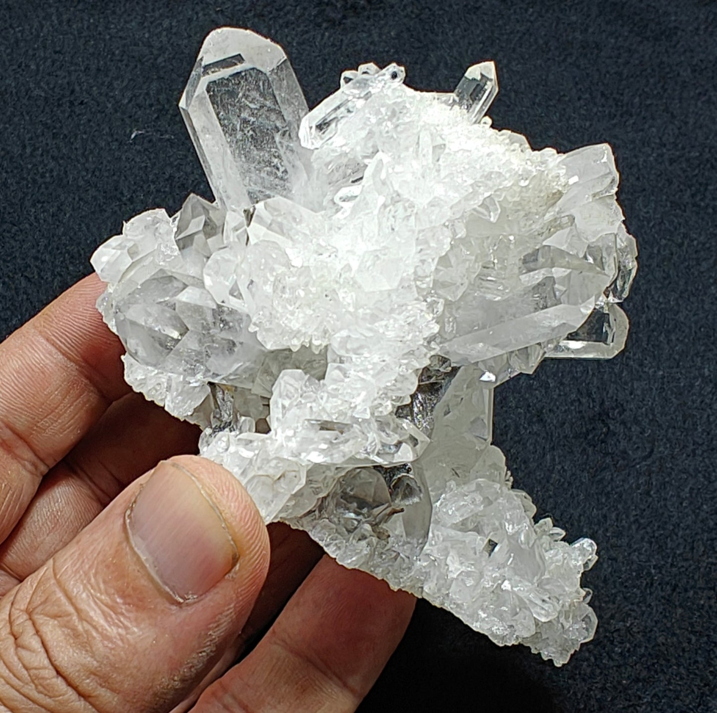 Single beautiful high lusterous Quartz Crystals with brookite on matrix 244 grams