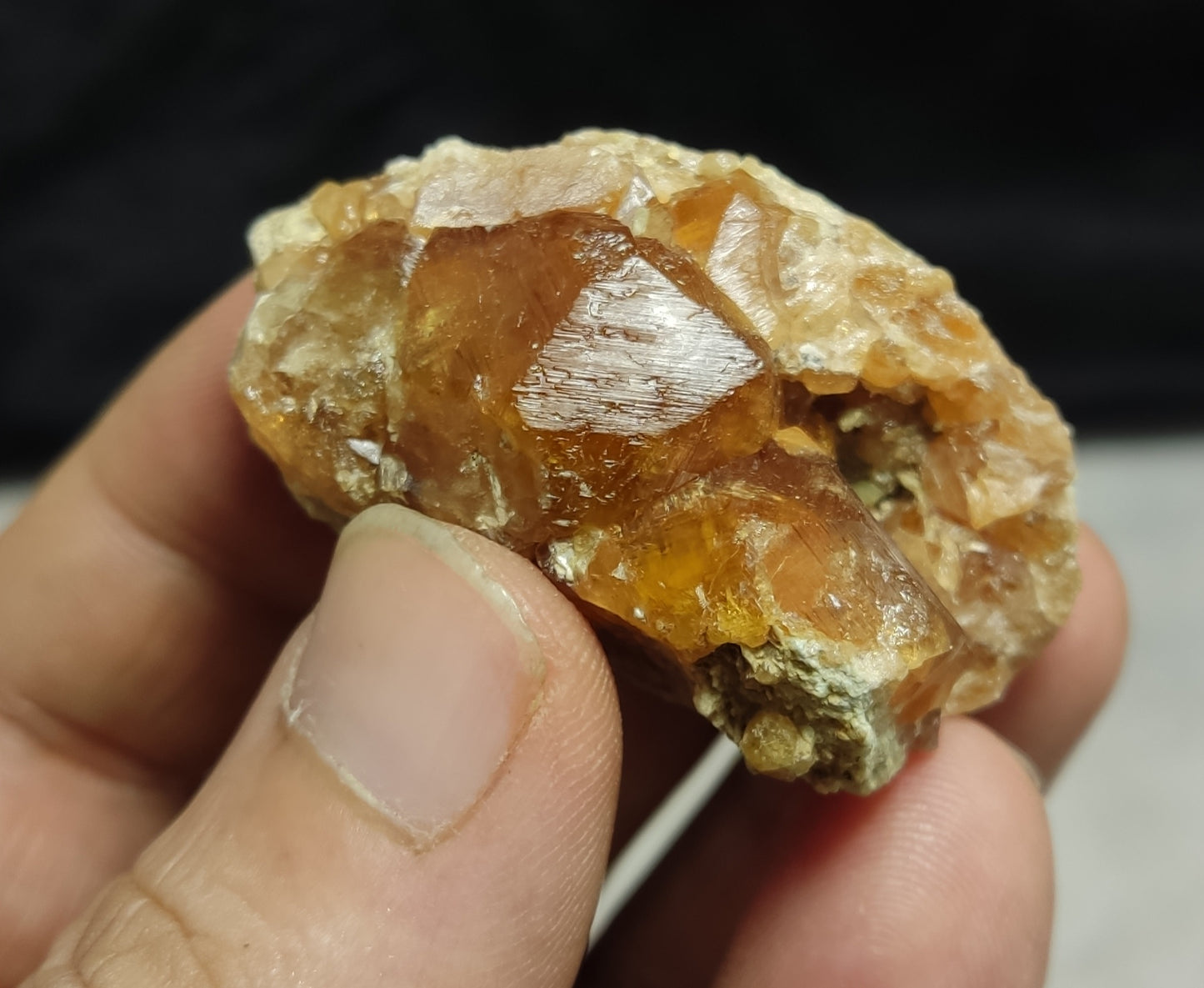 Garnet Variety Hessonite On Matrix 60 grams