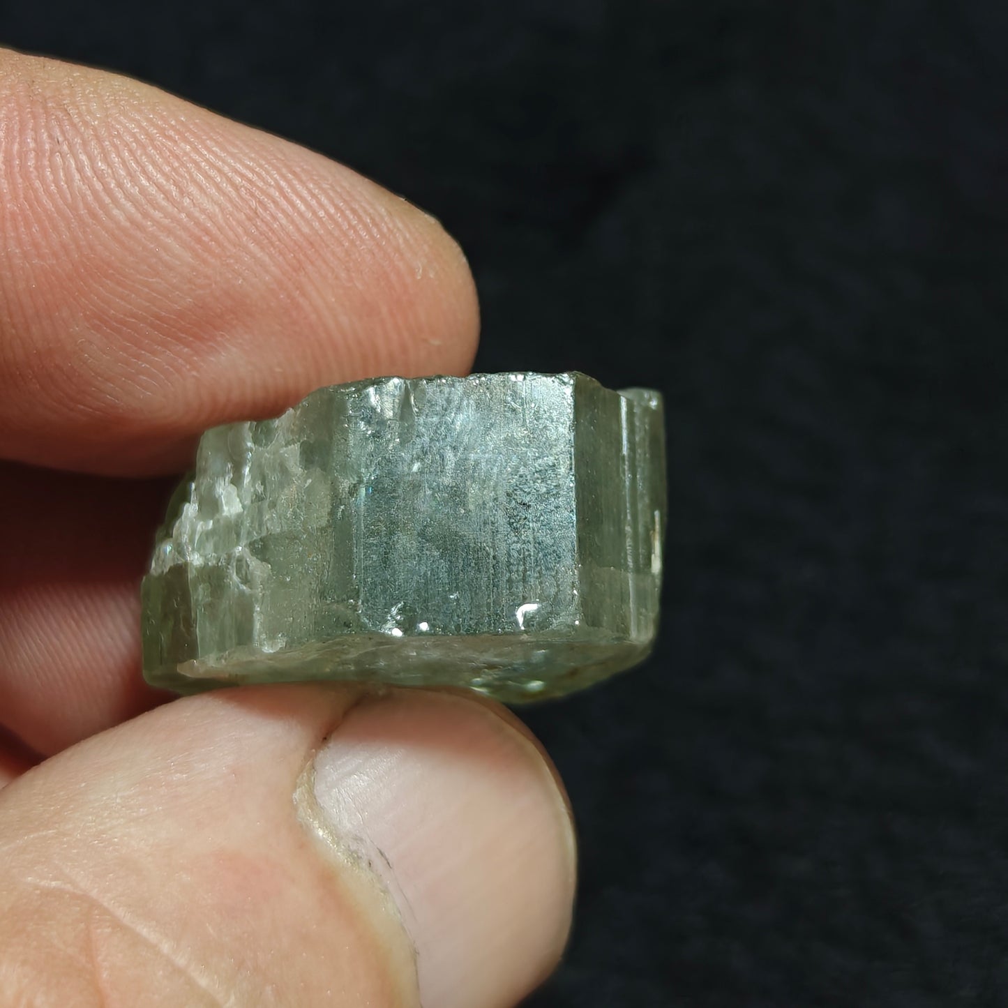Natural green apatite crystal 14 grams