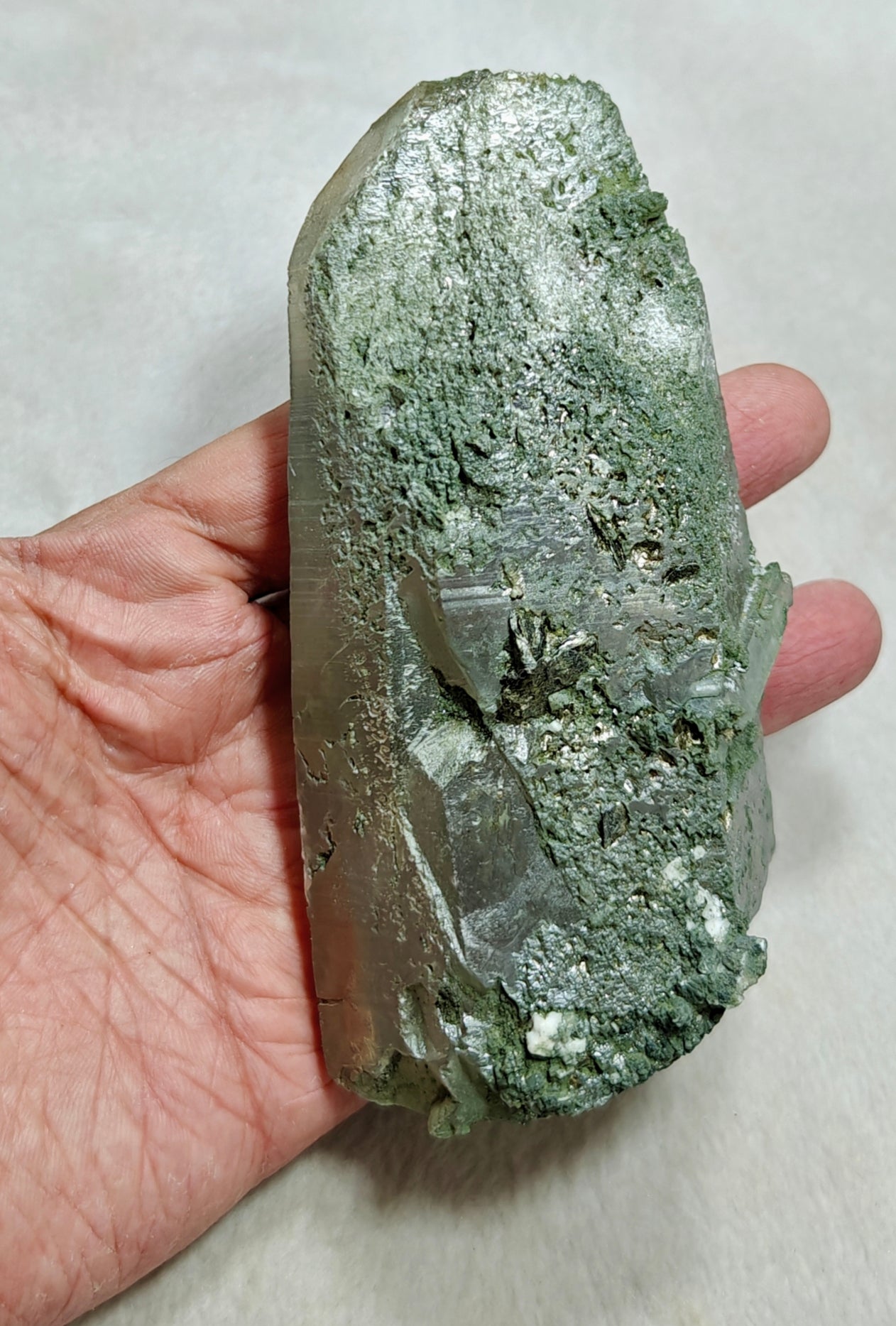 An Aesthetic Natural beautifully terminated Chlorite Quartz crystal 428 grams