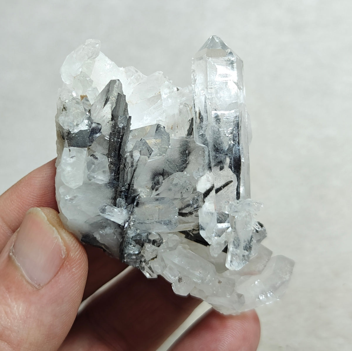 Natural brookite quartz cluster 62 grams