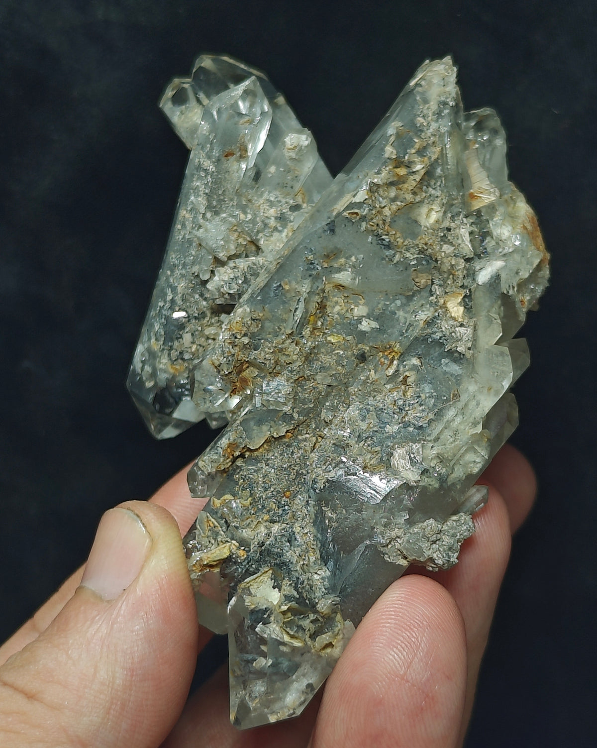 Quartz Crystals terminated cluster 145 grams