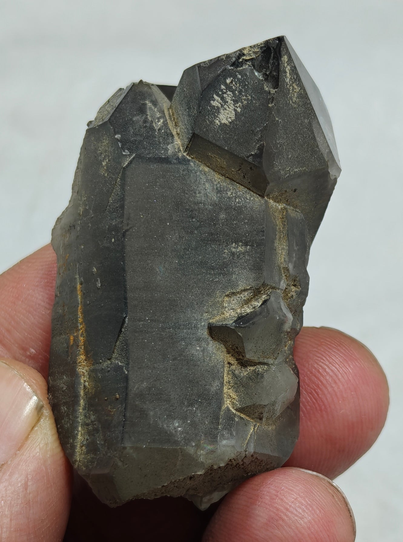 Natural smoky quartz crystal with rutiles inclusions 59 grams