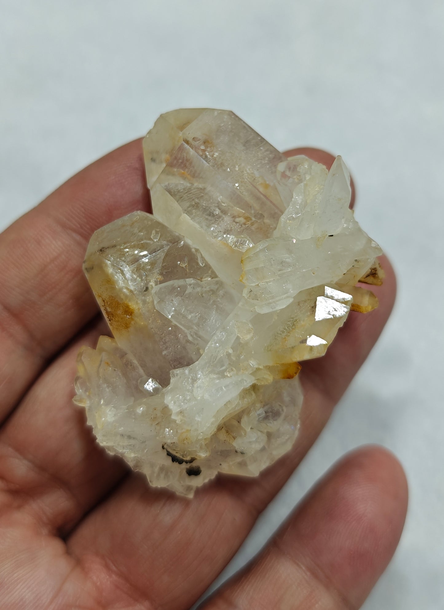 Natural iron included yellow faden quartz 53 grams