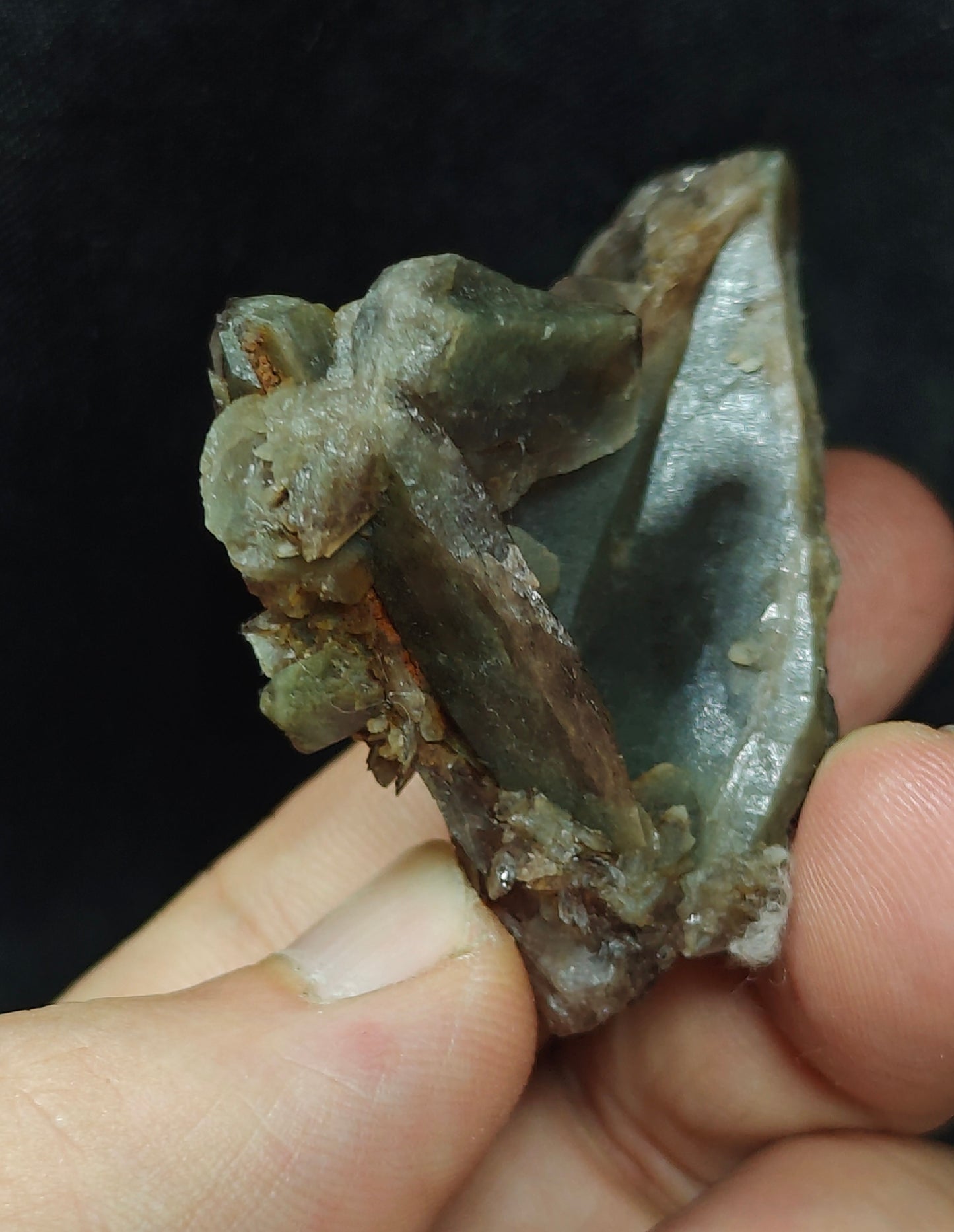 Axinite crystal cluster 38 grams