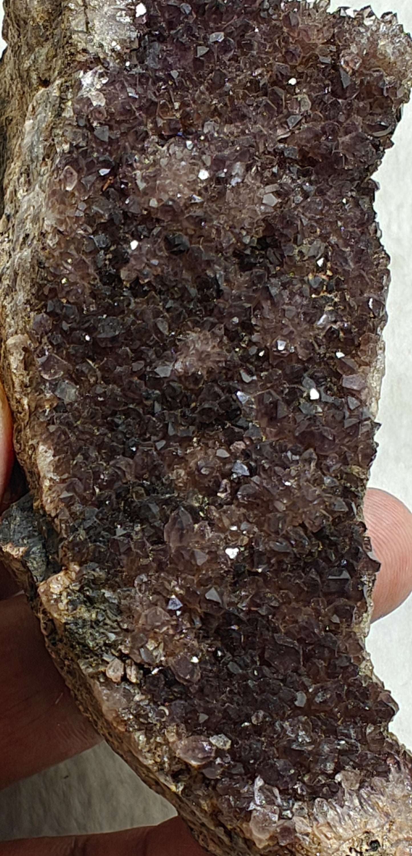 Single beautiful Drusy Amethyst crystals Cluster with beautiful purple color 258 grams