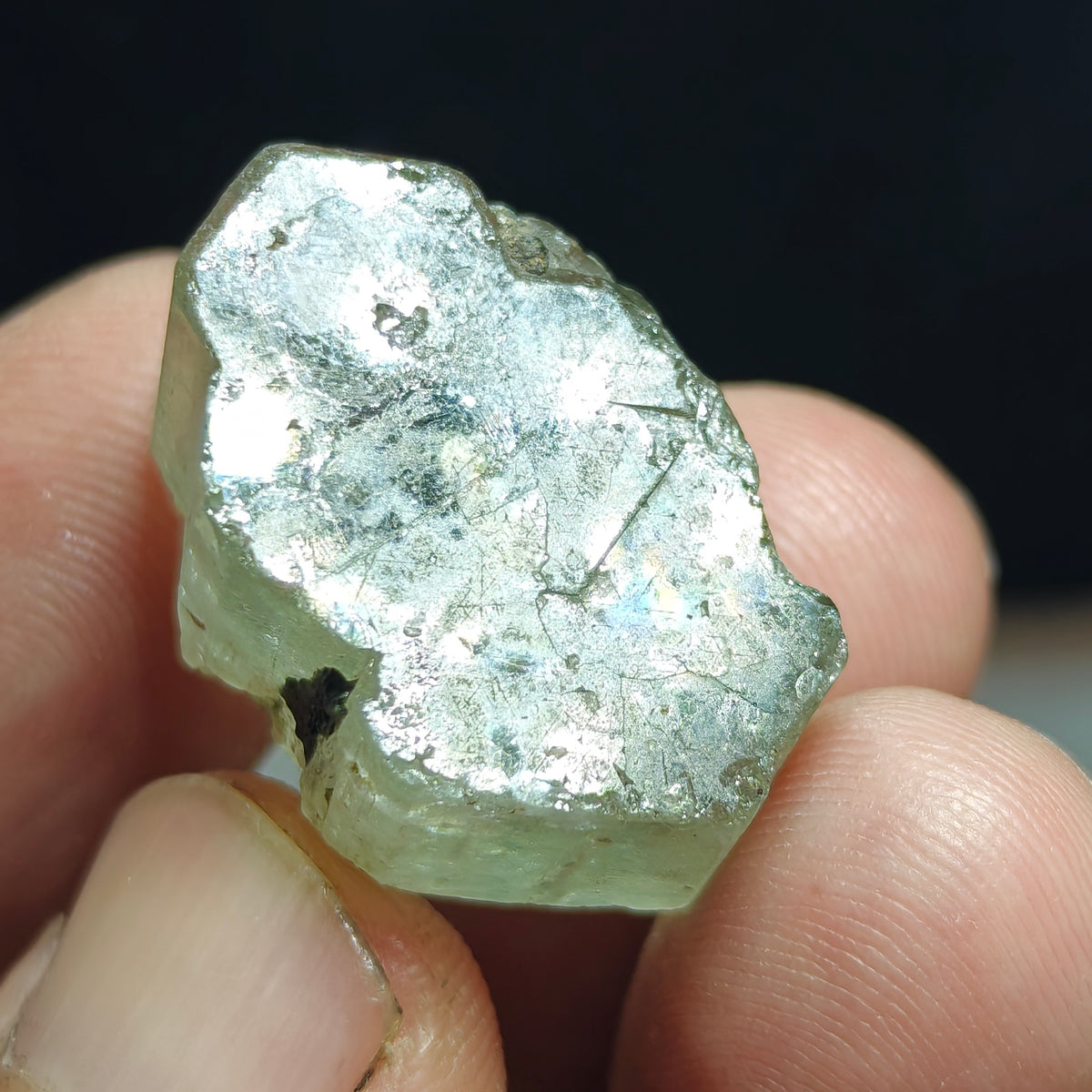 Natural green apatite crystal 16 grams