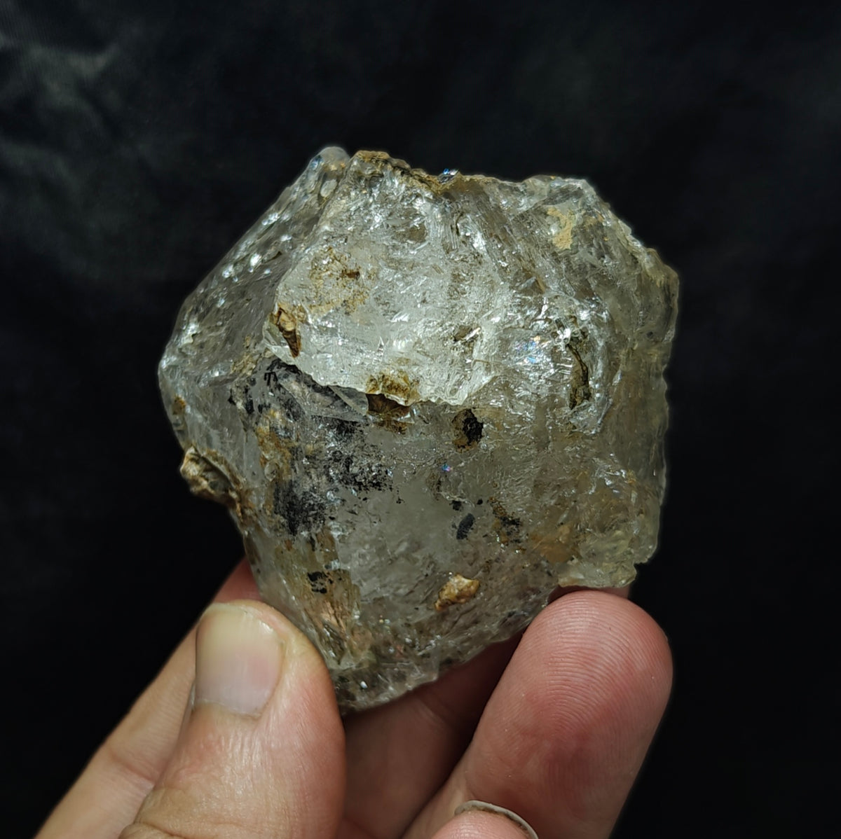 Natural Fenster Quartz Crystal with little clay inclusions 160 grams