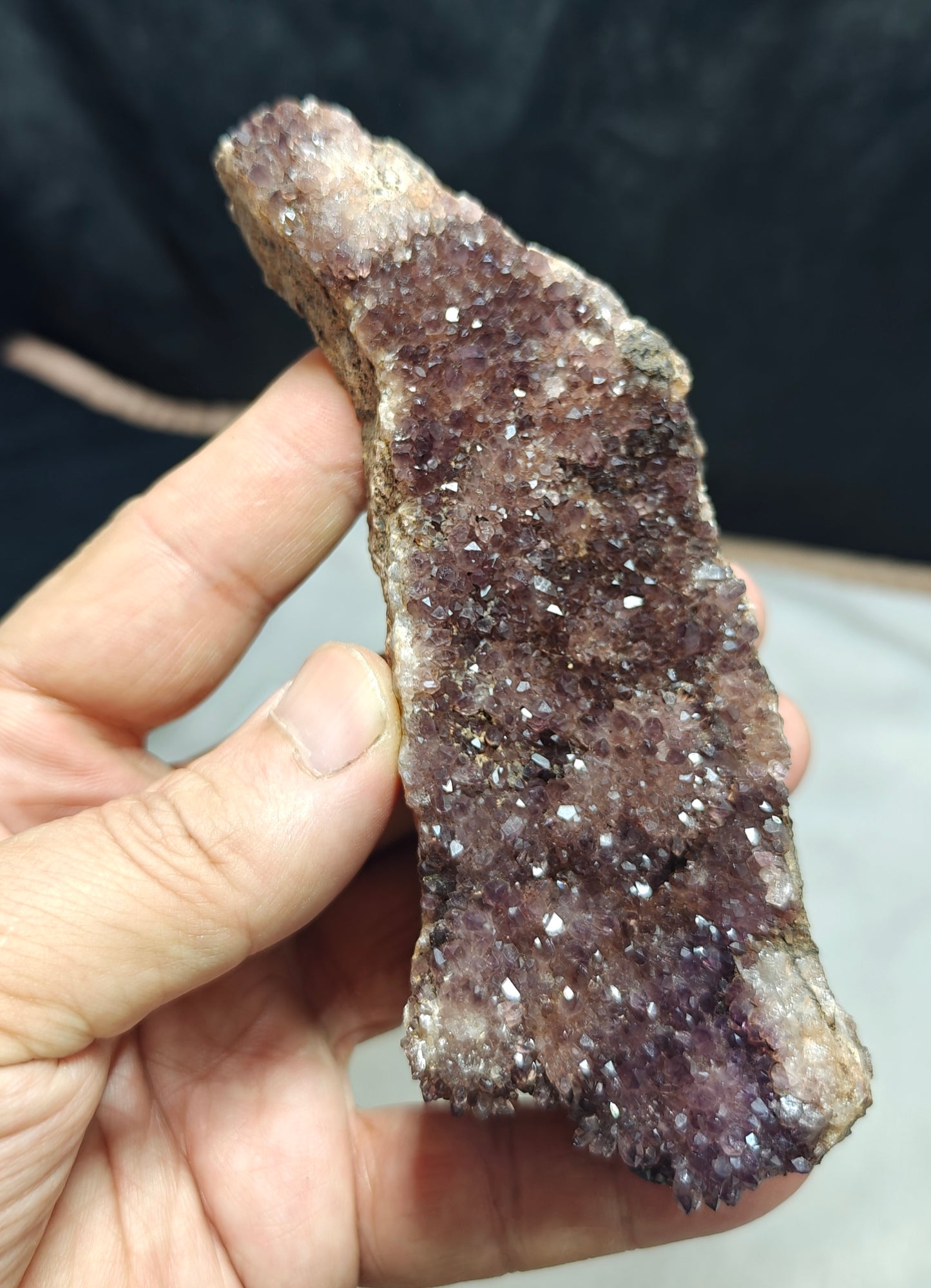 Natural Drusy Amethyst Cluster 258 grams