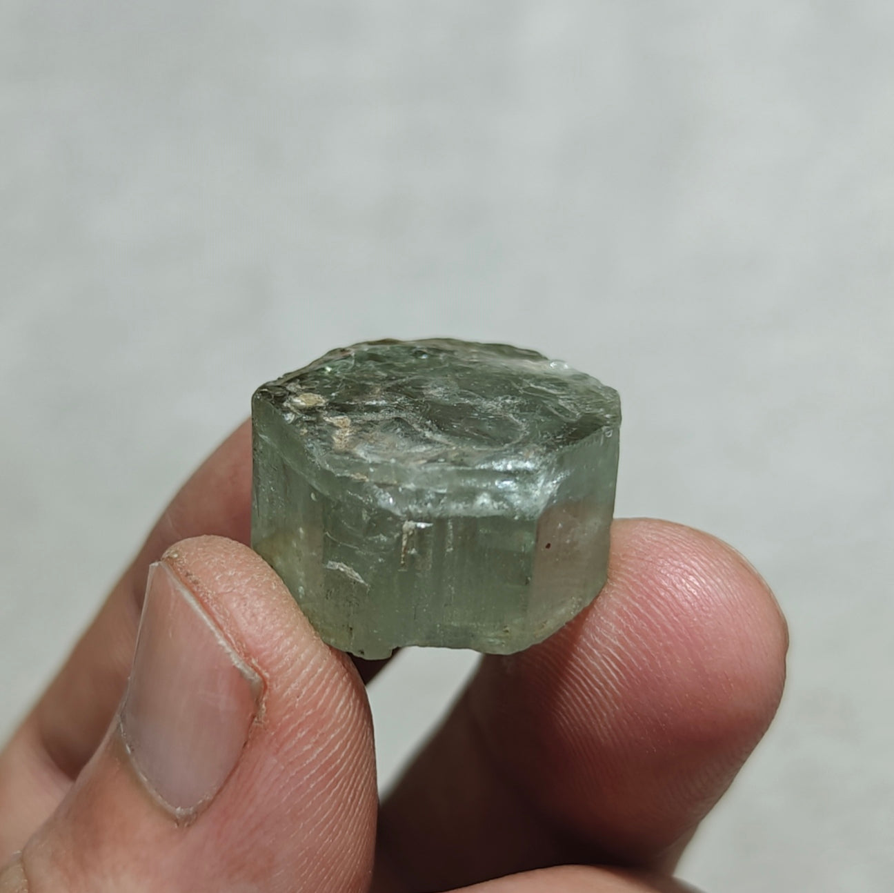 Natural green apatite crystal 14 grams