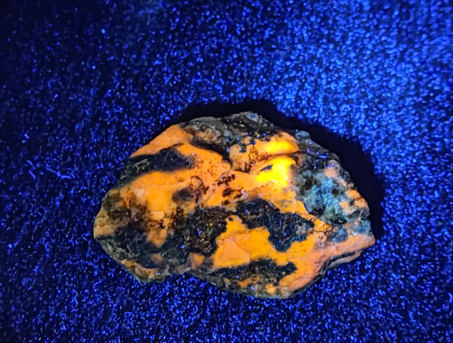 fluorescent natural afghanite on matrix with pyrite 58 grams