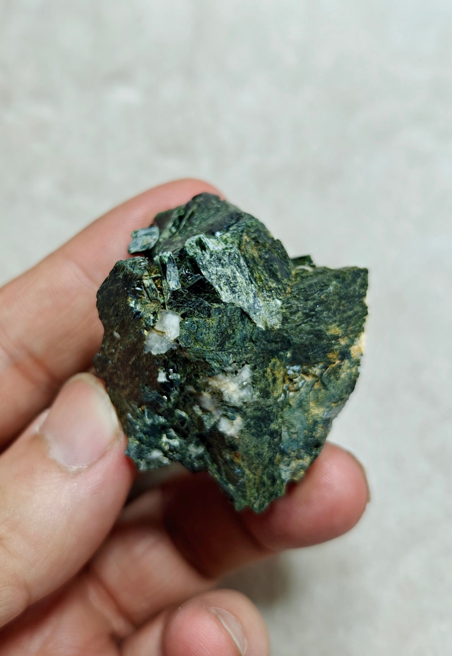 Single beautiful aesthetic aegirine crystals on matrix specimen 47 grams
