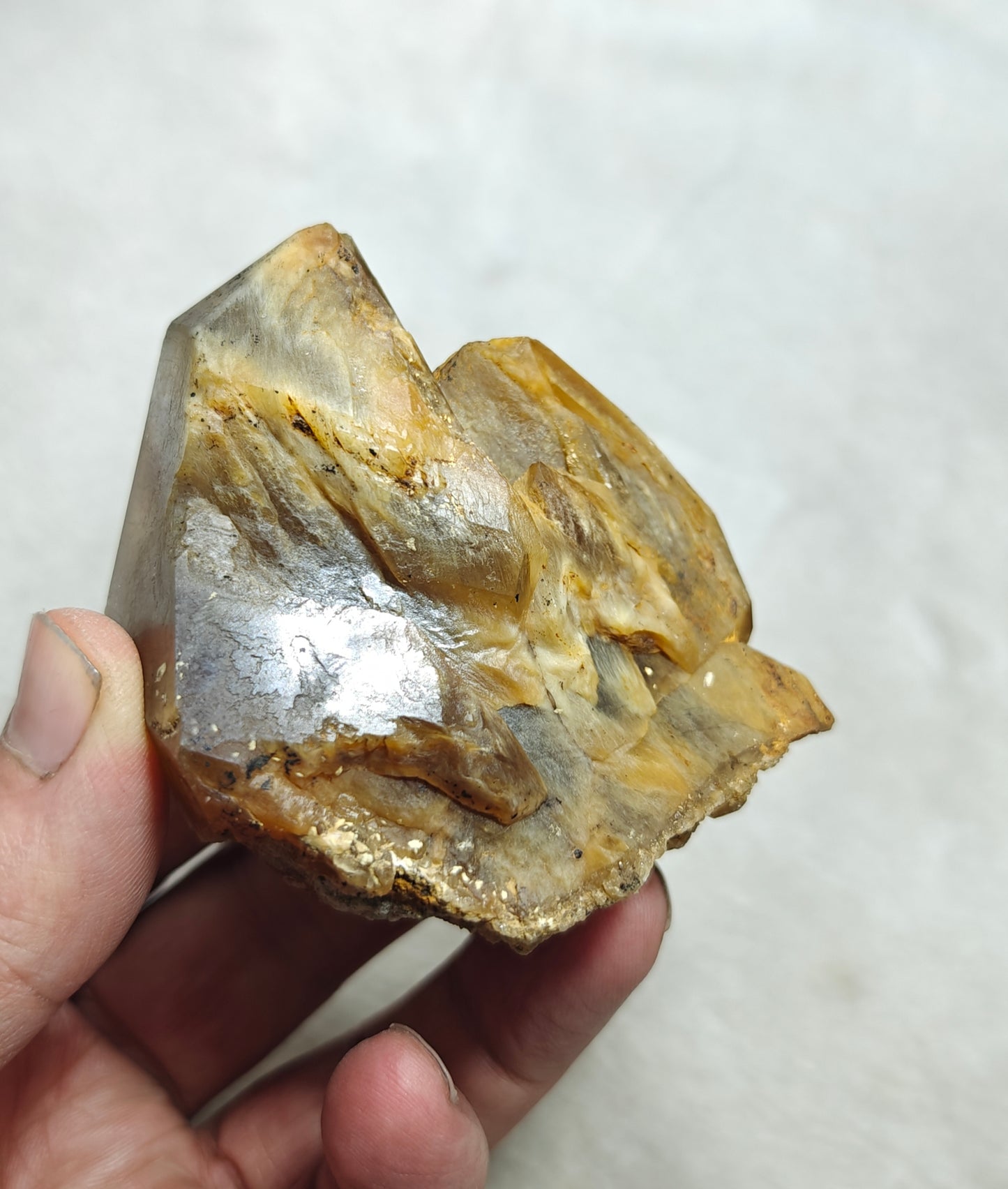 Astrophyllite included Quartz Crystals specimen 210 grams