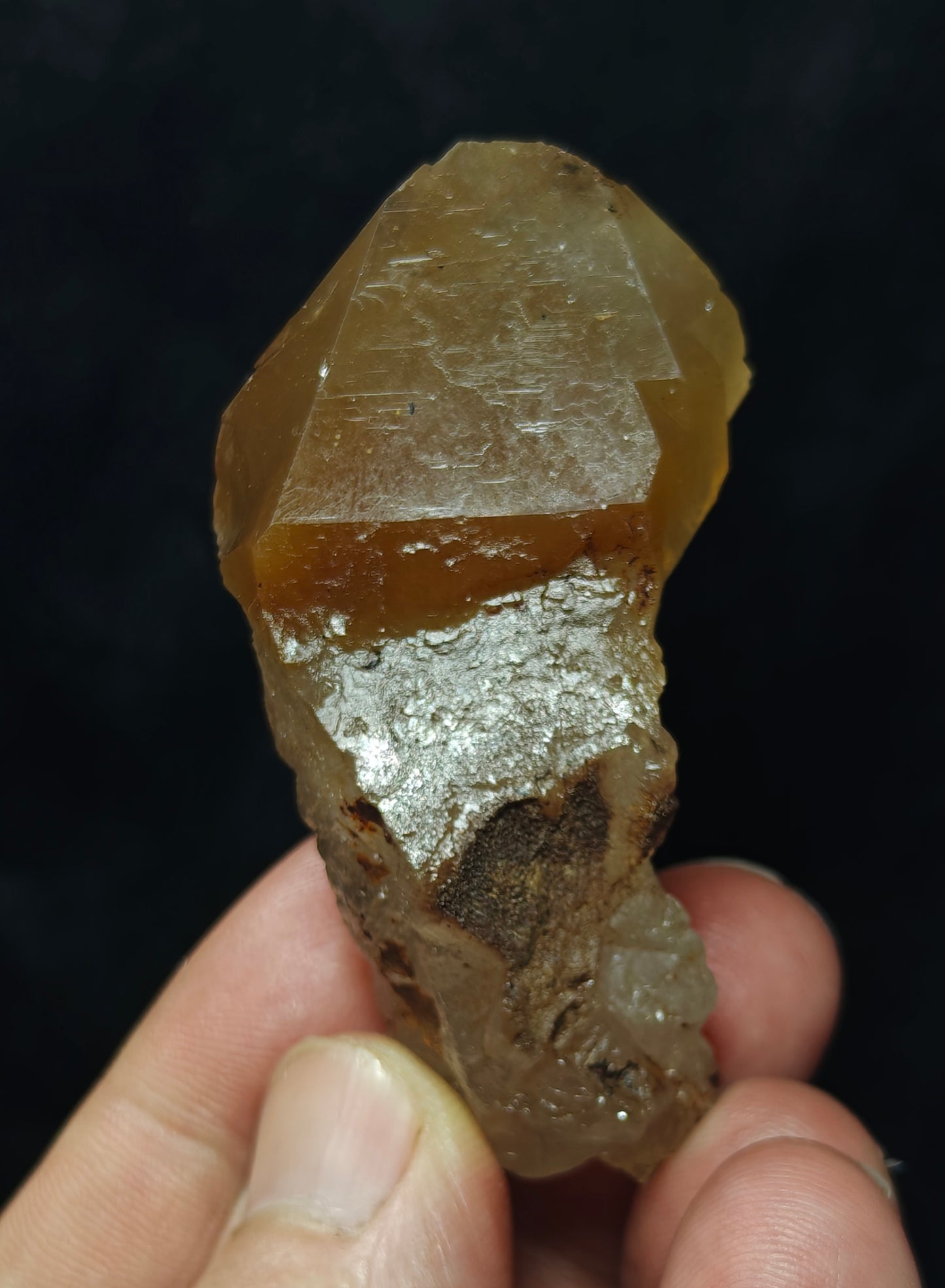 Astrophyllite included terminated Quartz Crystal 58 grams