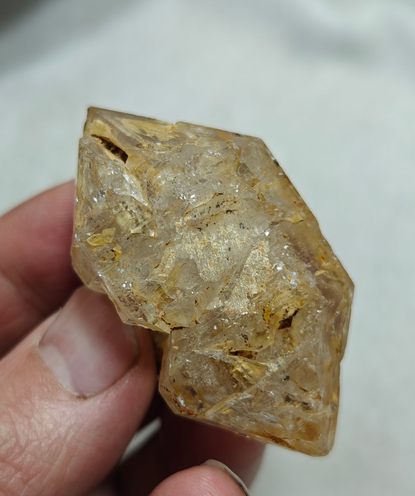 Single double terminated Fenster Quartz Crystal 46 grams