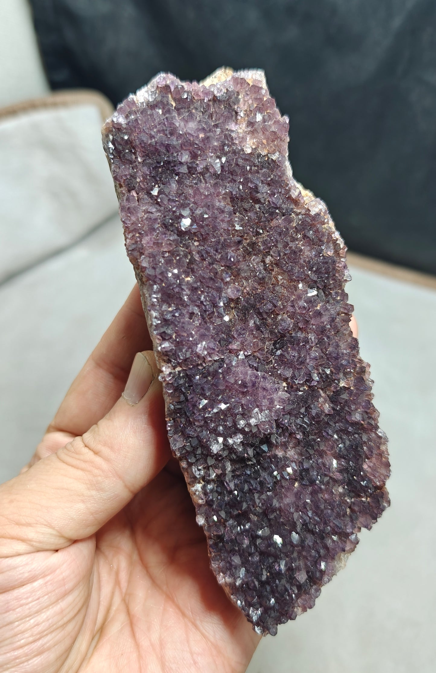 Natural Drusy Amethyst crystals Cluster 395 grams
