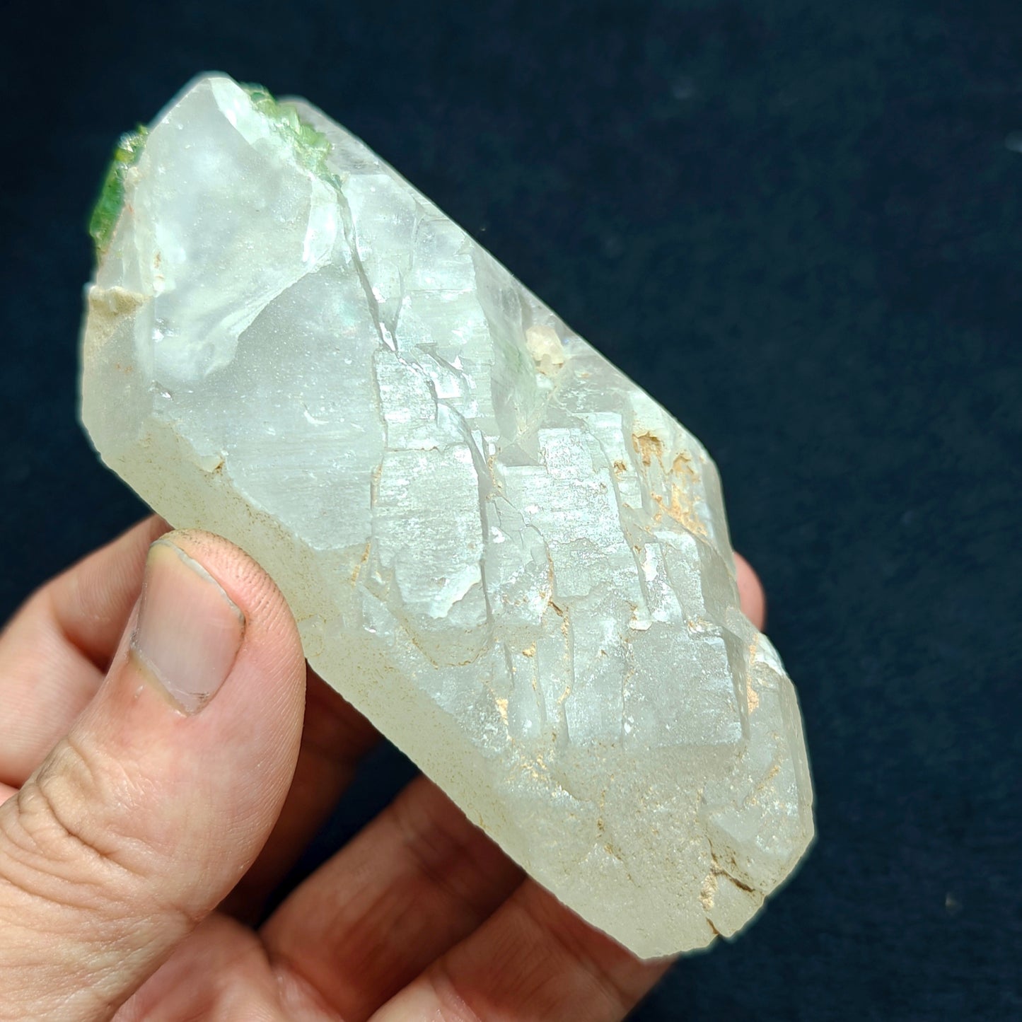 Natural quartz with green Tourmalines 265 grams