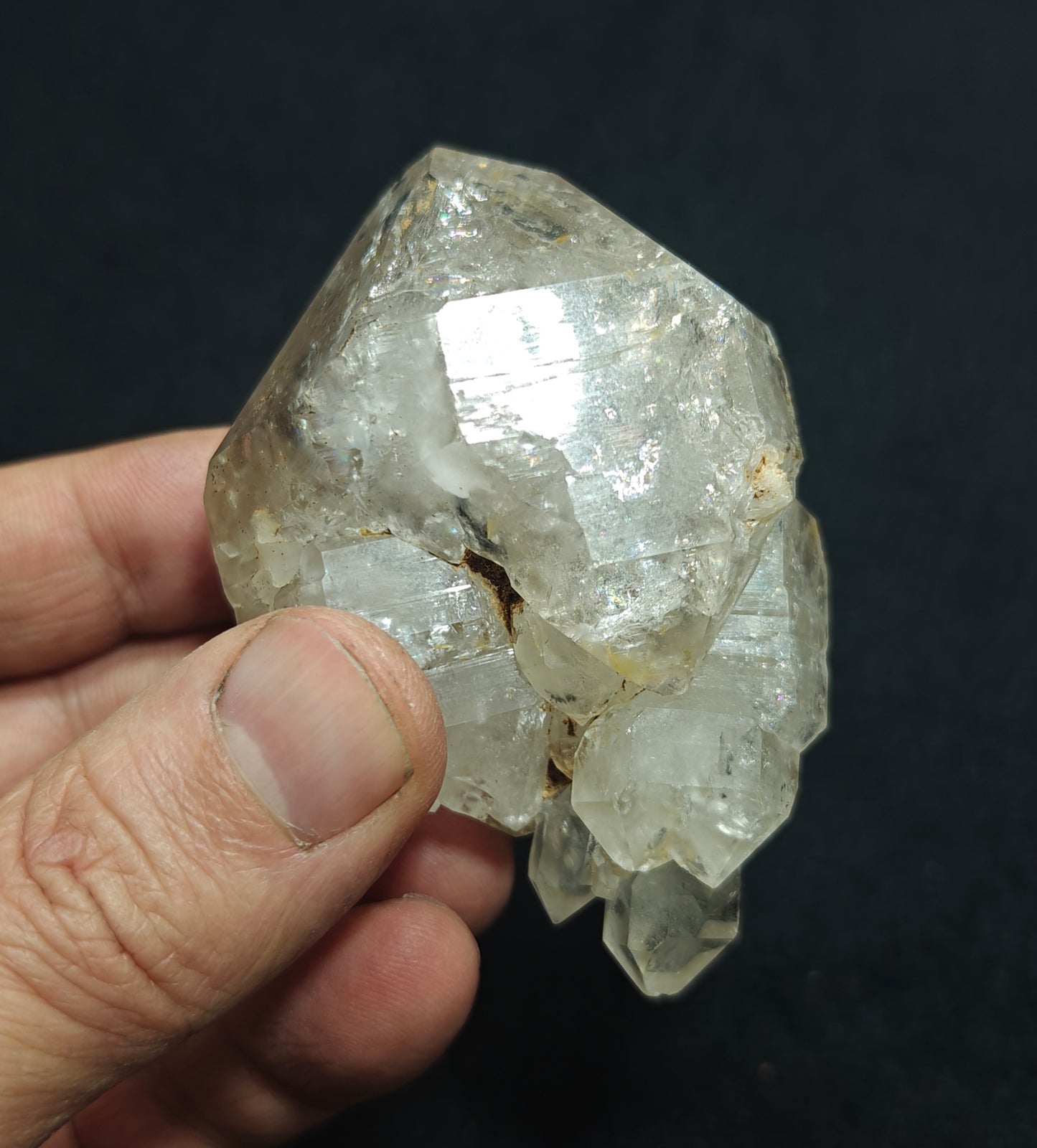 Natural double terminated Elestial/skeletal quartz scepter like formation 135 grams