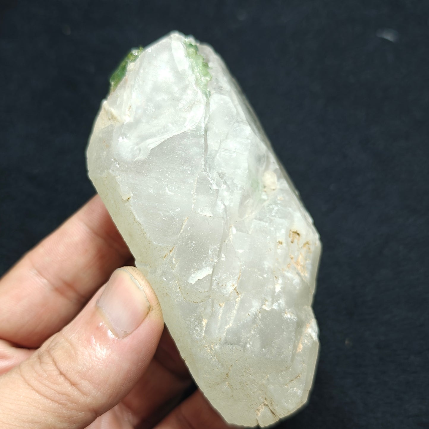 Natural quartz with green Tourmalines 265 grams
