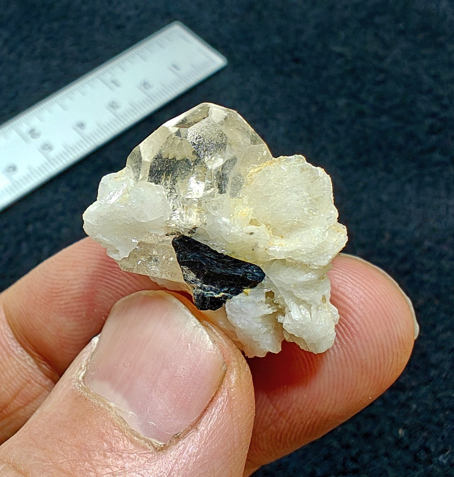 Small Natural terminated topaz crystal on matrix 10 grams