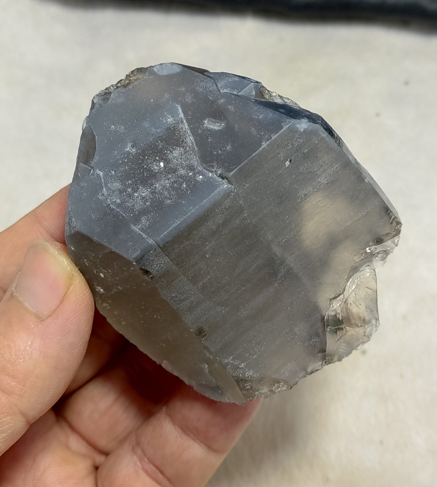 Natural Terminated Indicolite Blue Quartz Smoky Crystal 140 grams