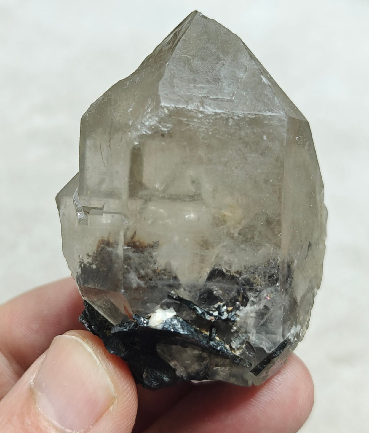 Quartz Crystal with associated hematite 128 grams