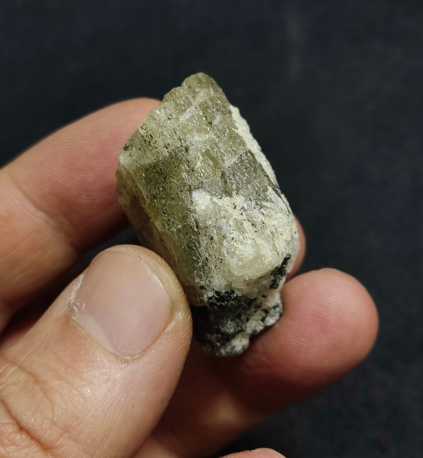 Natural scapolite crystal with Epidote 32 grams