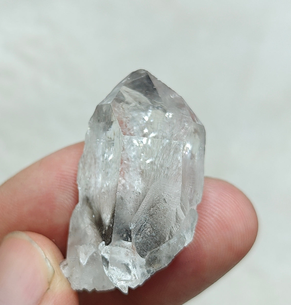 Single beautiful brookite included Quartz Crystal 17 grams