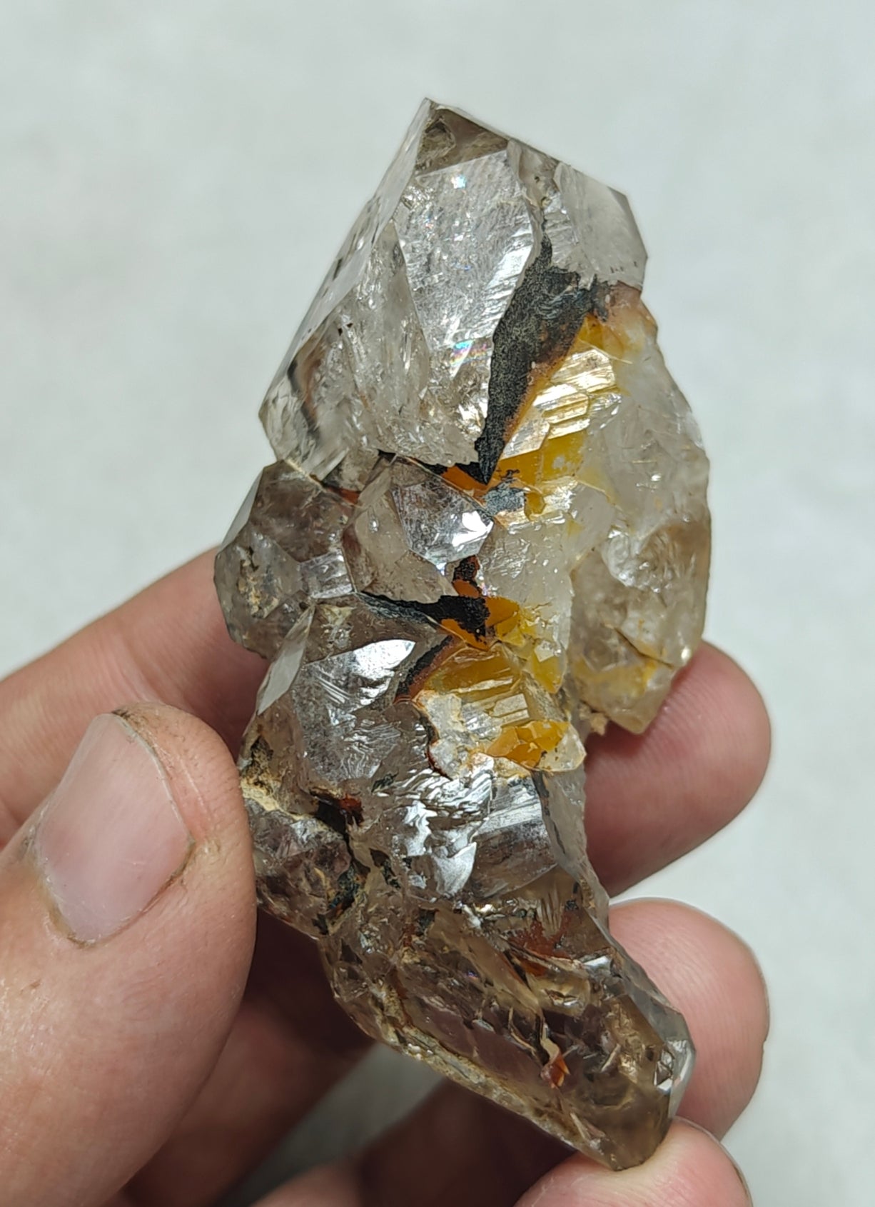 Natural skeletal quartz crystal 65 grams