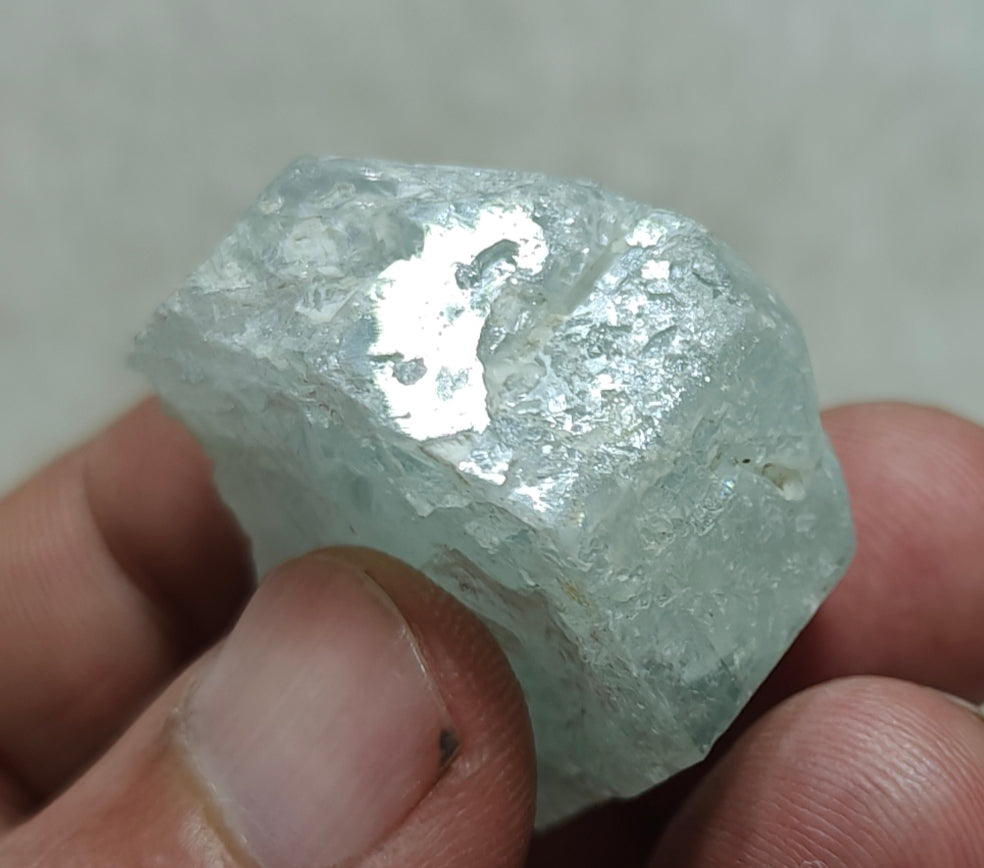 Lightly etched aquamarine crystal 35 grams