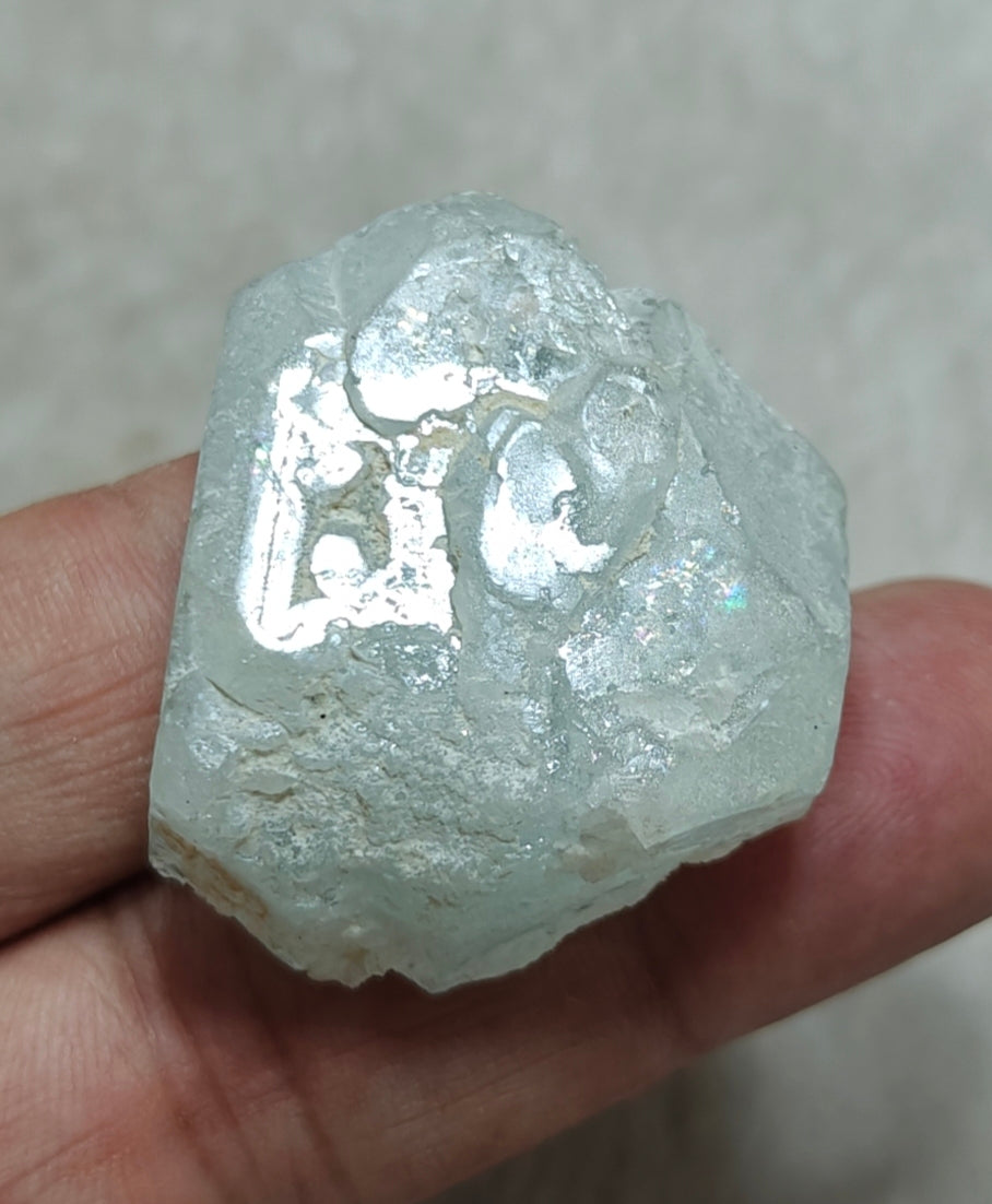 Lightly etched aquamarine crystal 35 grams