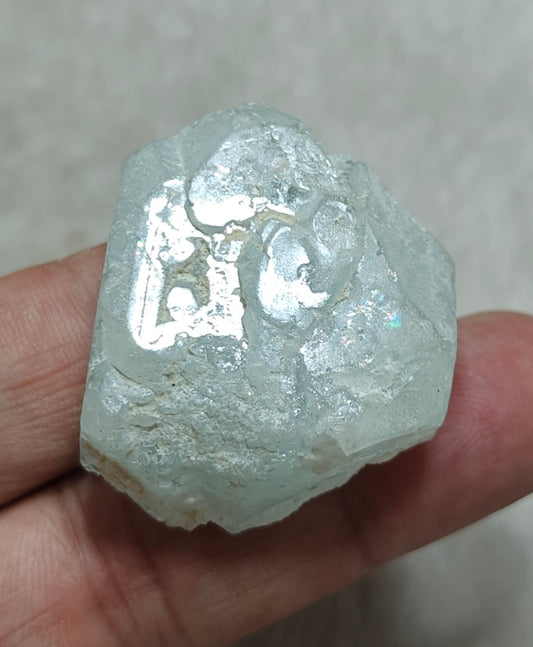 Lightly etched aquamarine crystal 35 grams