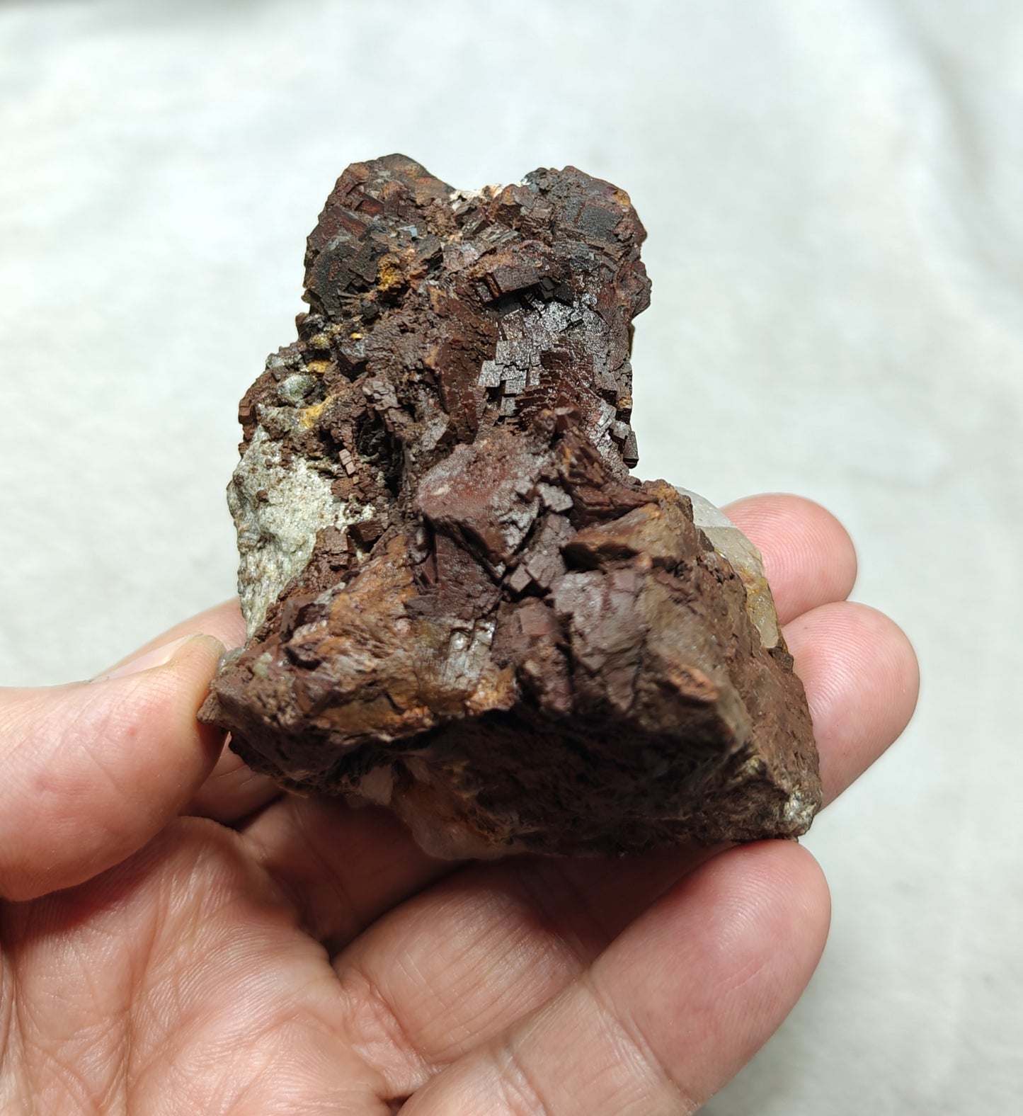 Natural siderite specimen on matrix with quartz 234 grams