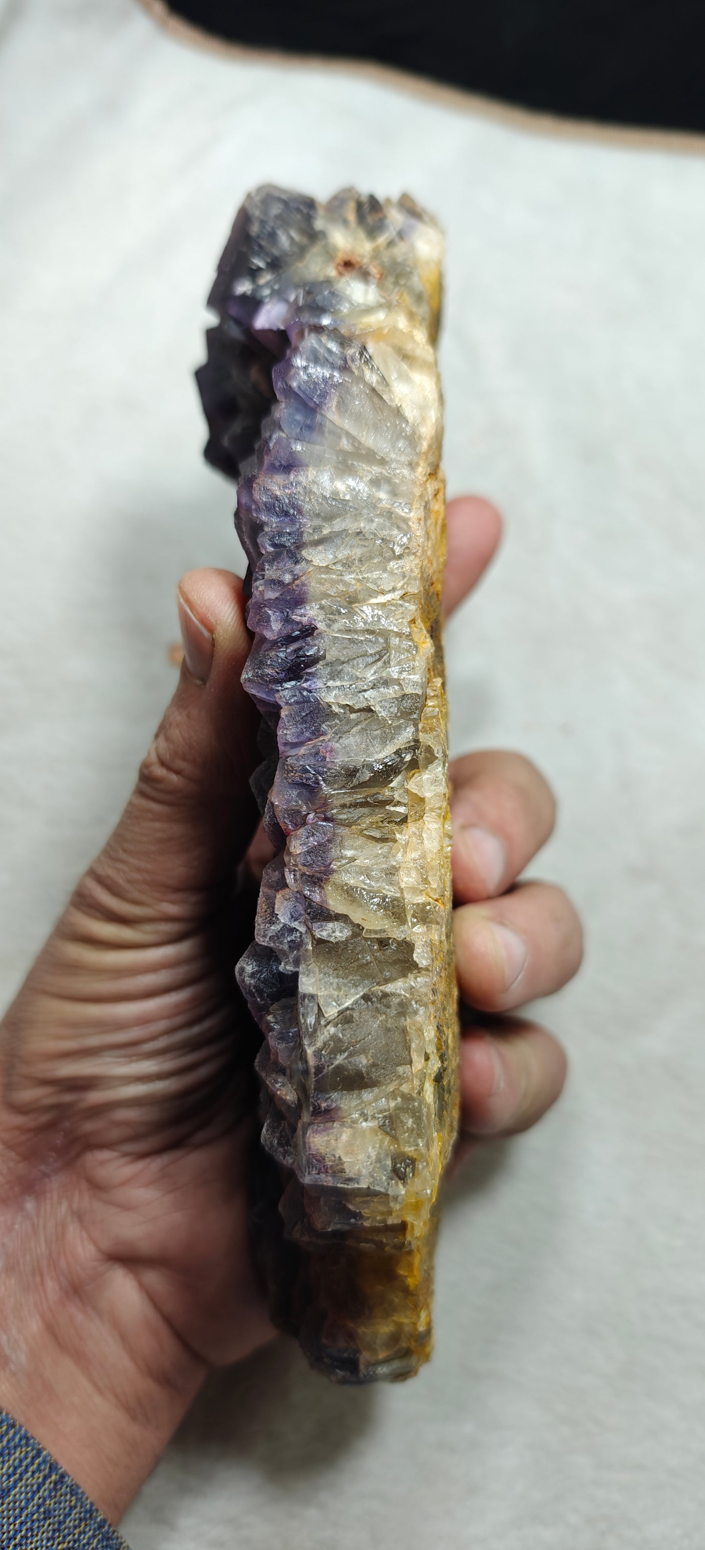 Amazing Fluorite clusters plate 1350 grams
