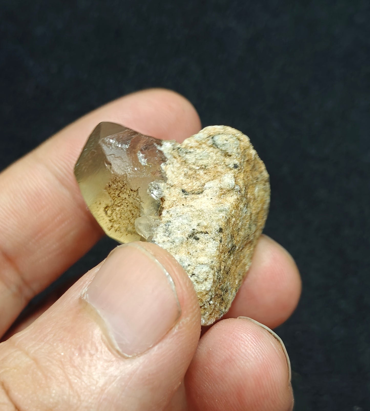 Aegirine included astrophyllite Quartz Crystal 20 grams