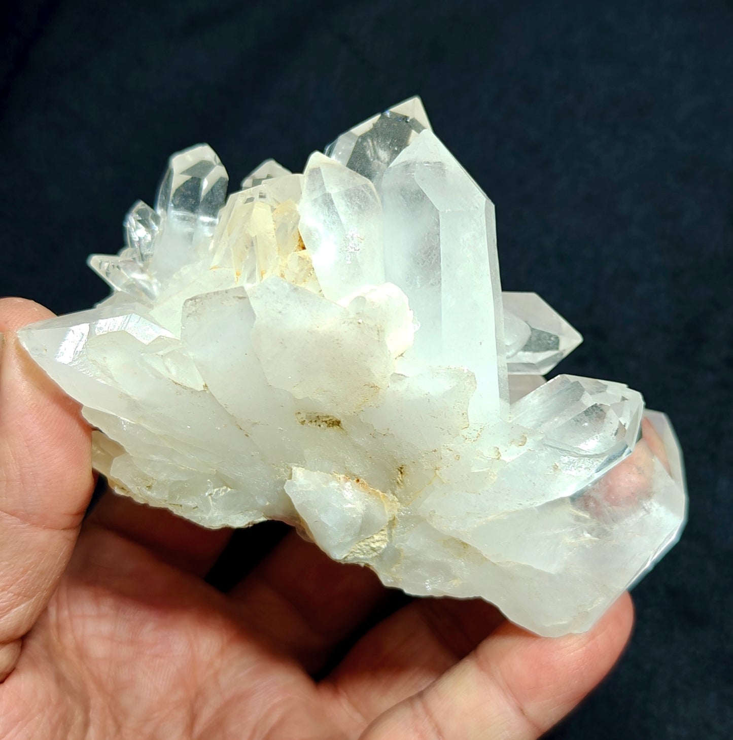 An amazing specimen of Quartz Crystals cluster combined together with beautiful terminations 272 grams