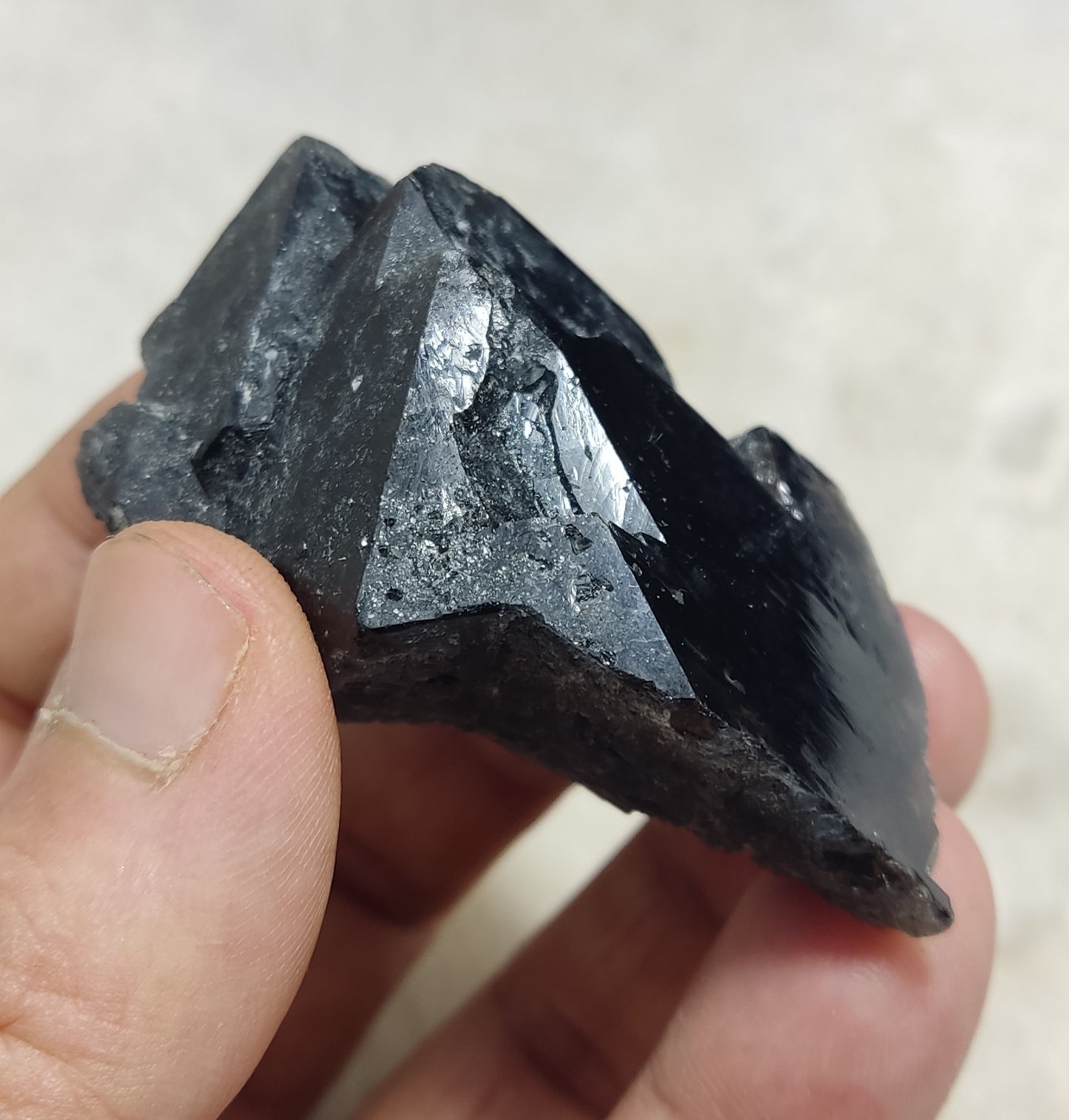 Natural Terminated Black Quartz Crystal 76 grams