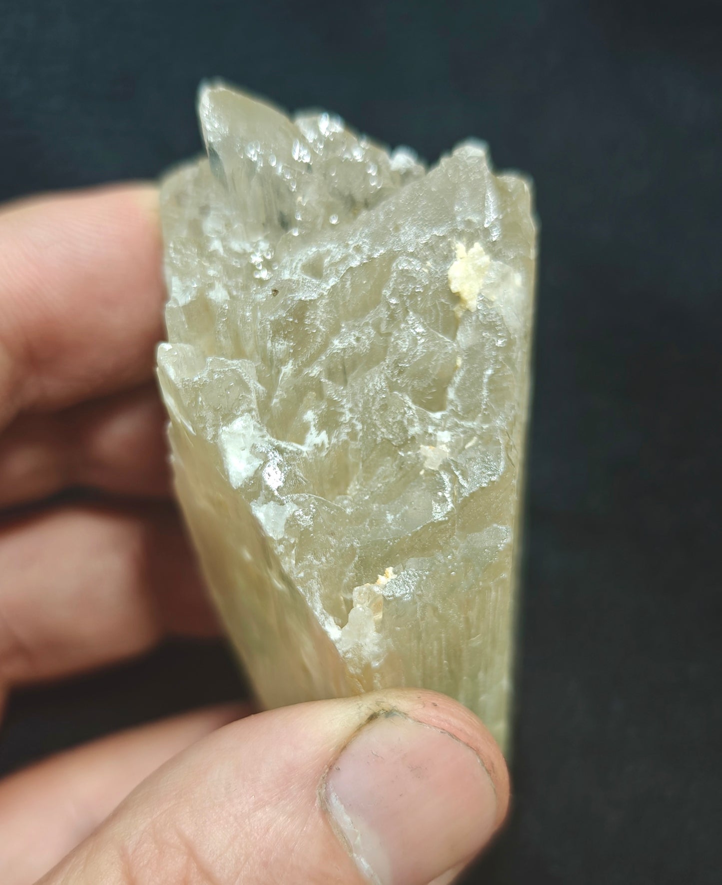 Natural etched spodumene crystal 134 grams
