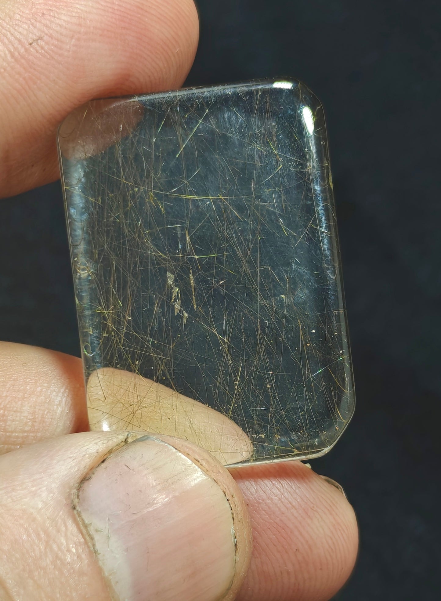 Golden Rutile Included Quartz – Polished Freeform 12.5 grams