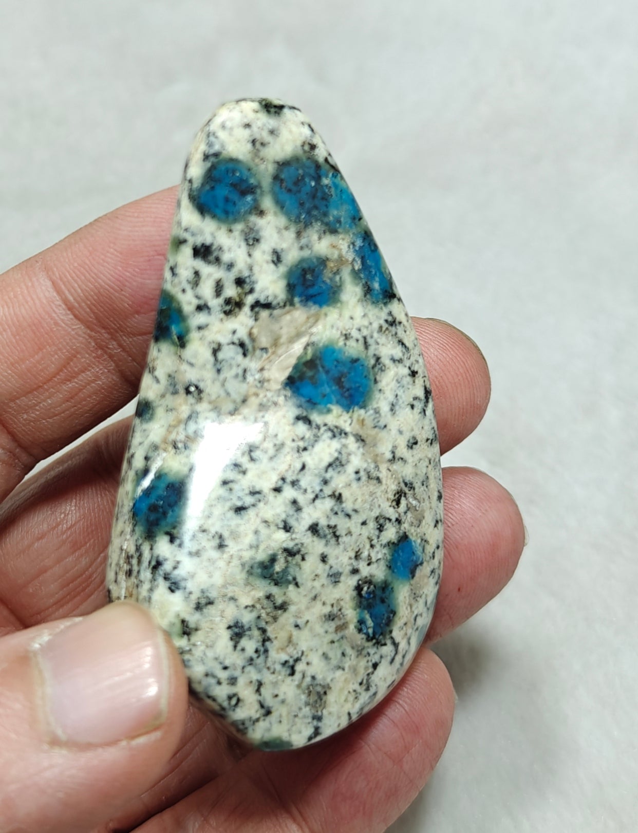 Natural K2 Stone Azurite Granite Tumble Freeform 62 grams
