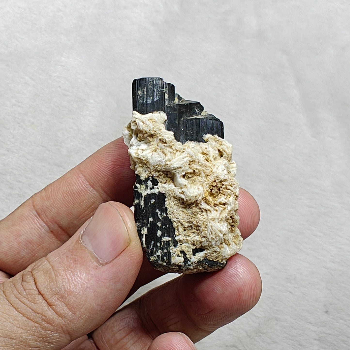 Natural Tourmaline crystal with associated Albite 47 grams