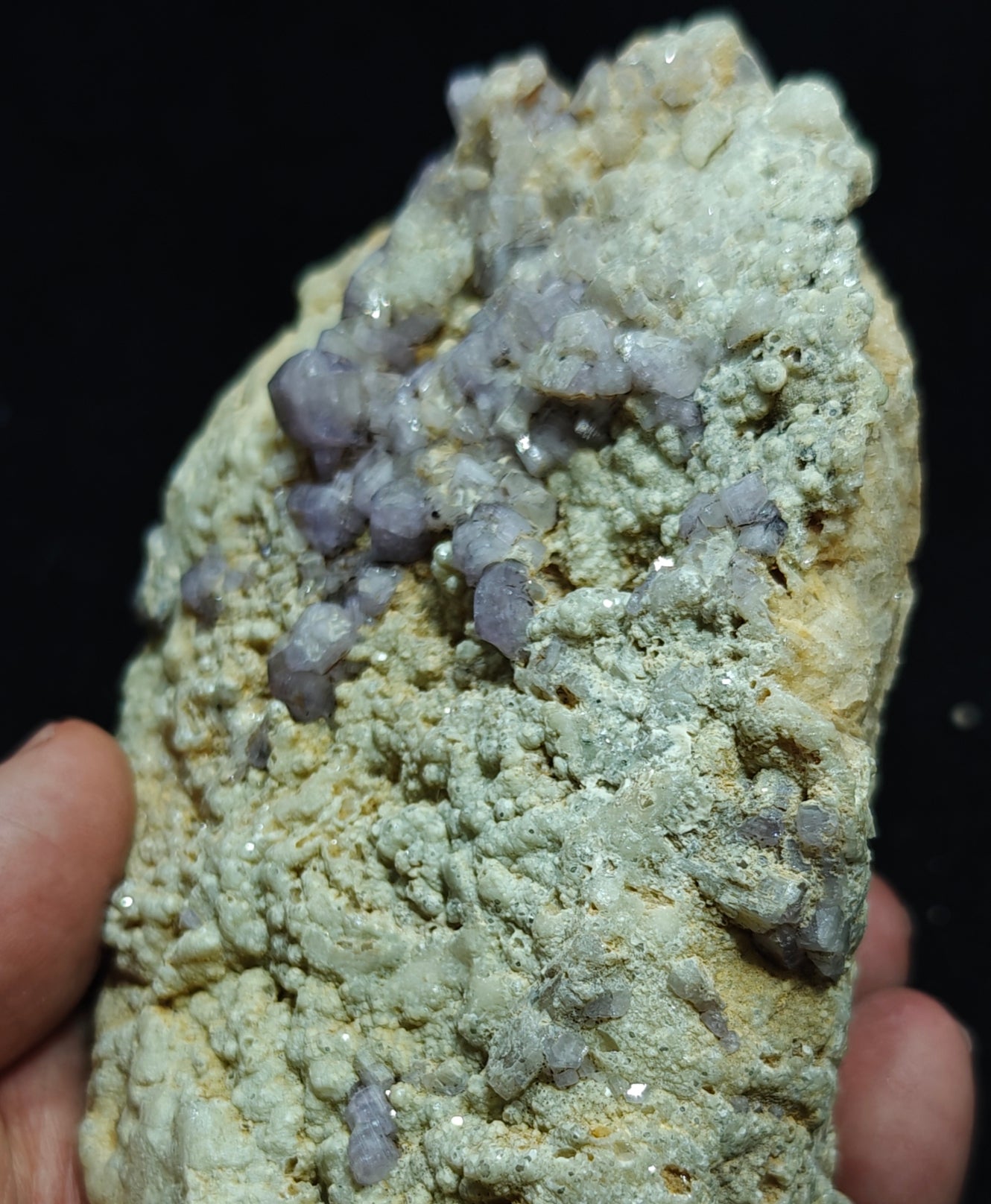 Purple Apatite crystals on matrix 528 grams